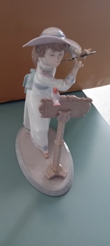 Lladro figurine lady flute - lladro,