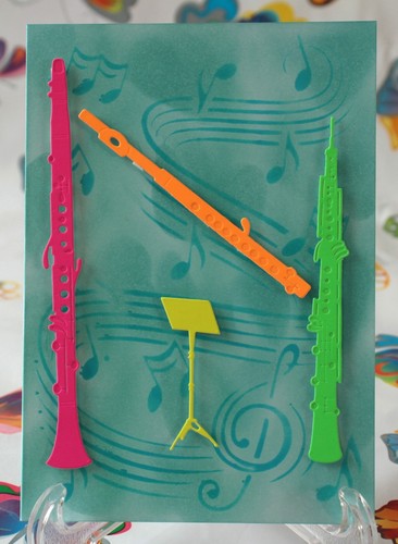 Flourescent clarinet flute - flourescent,